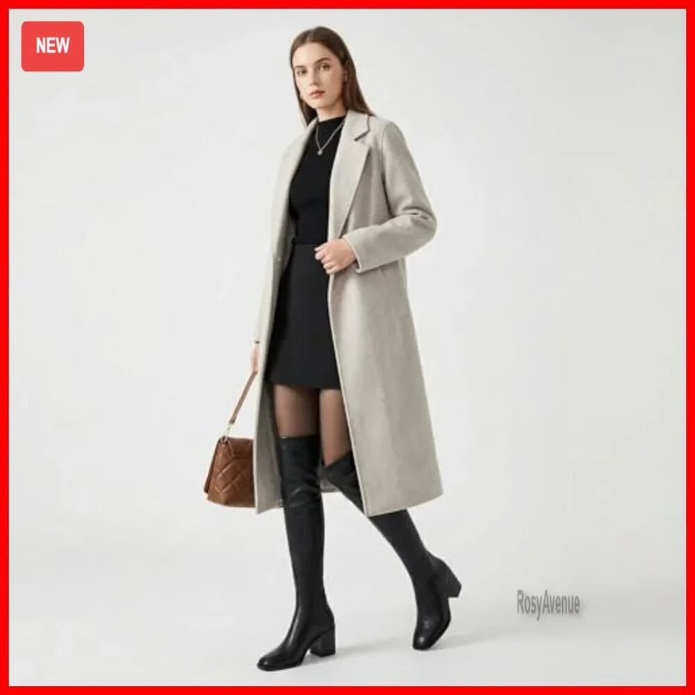 Chunky Heel Over The Knee Boots Stretch Side Zipper Comfortable Women's Shoes